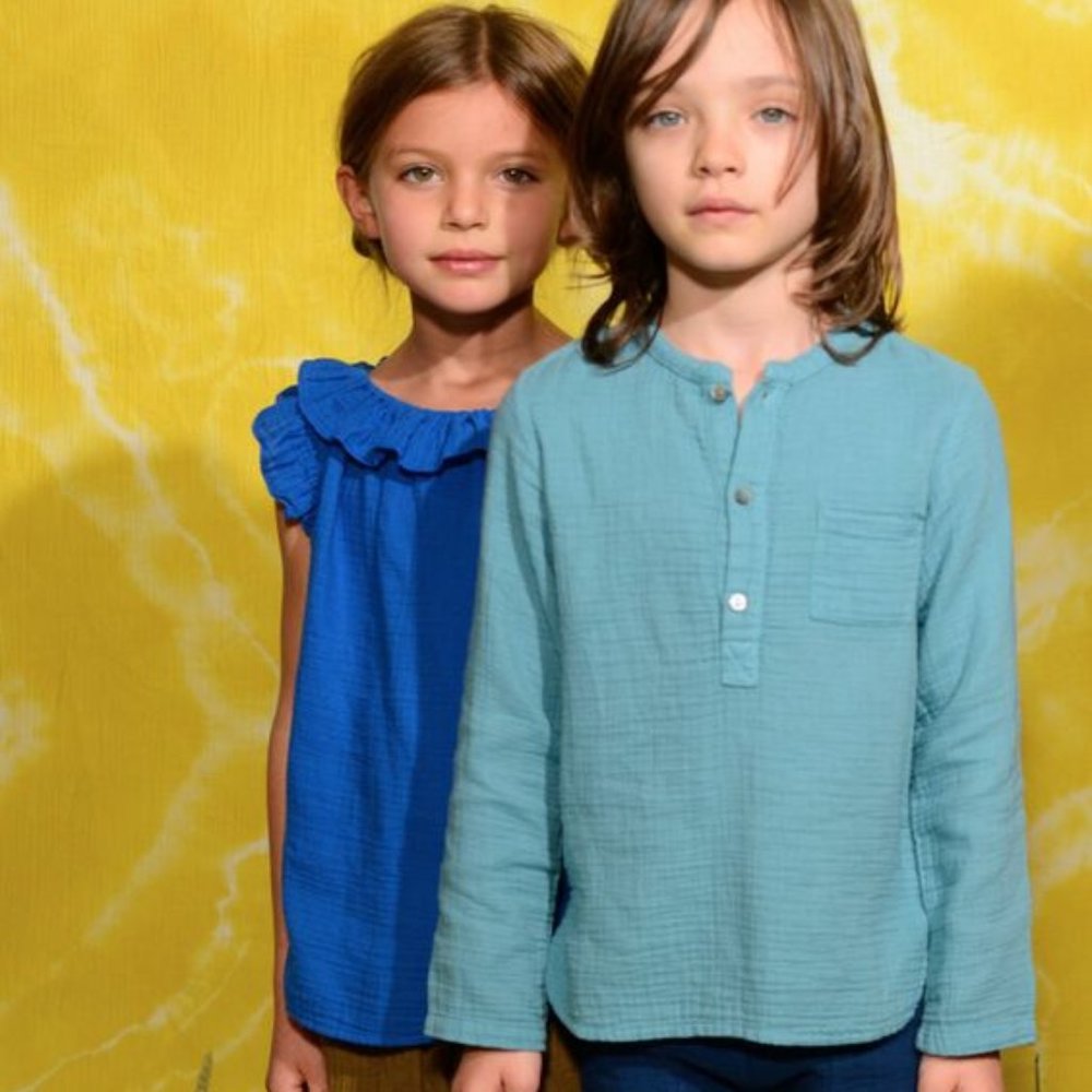 NWT SS21 Bonton/Bonbon Blue Ruffle Blouse